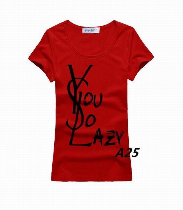 YSL short round collar T woman S-XL-127